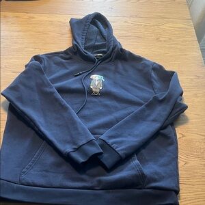 Karl Lagerfeld Navy Hoodie with Reflective Karl Icon